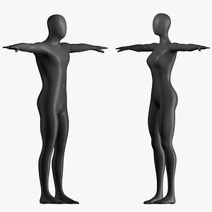 T-pose Male and Female Mannequin