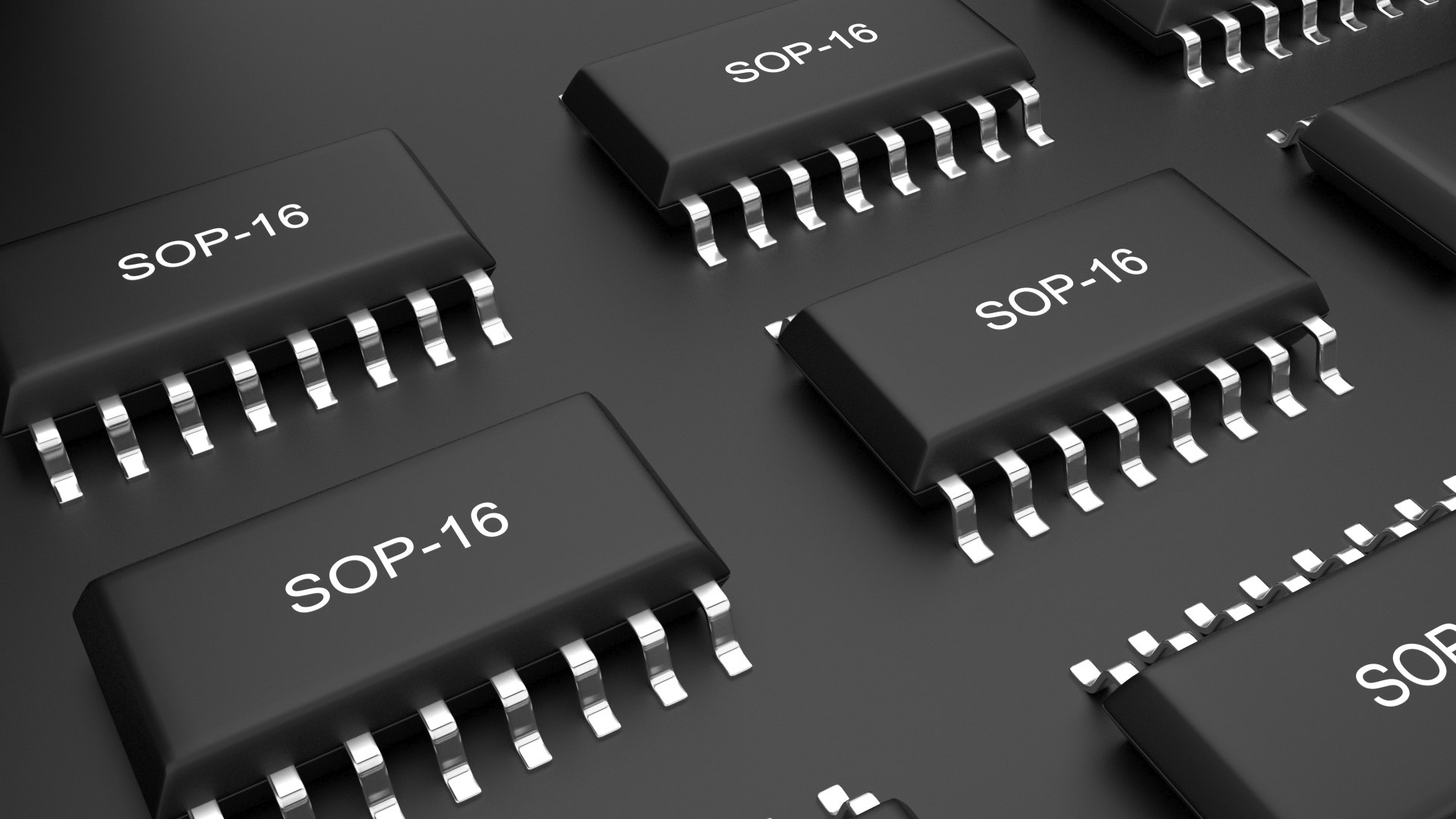 3D SOP-16 Chip Model - TurboSquid 2230340