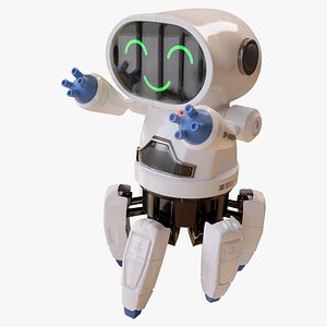 toy robot character ready 3D model