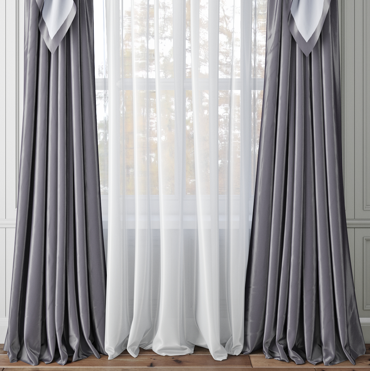 Curtain shaded 3D model - TurboSquid 1182426