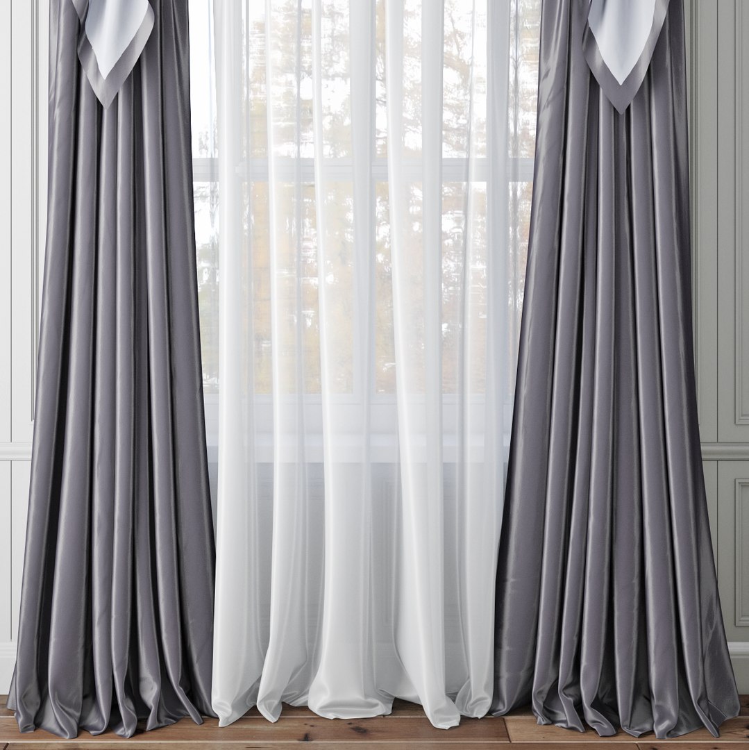 Curtain Shaded 3D Model - TurboSquid 1182426