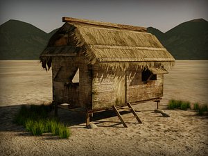 hut shack 3D model