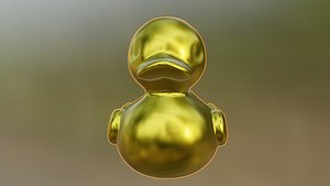 3D Golden Rubber Ducky