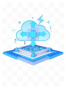 3D frosted glass Business Tech Microsoft Cloud 3D