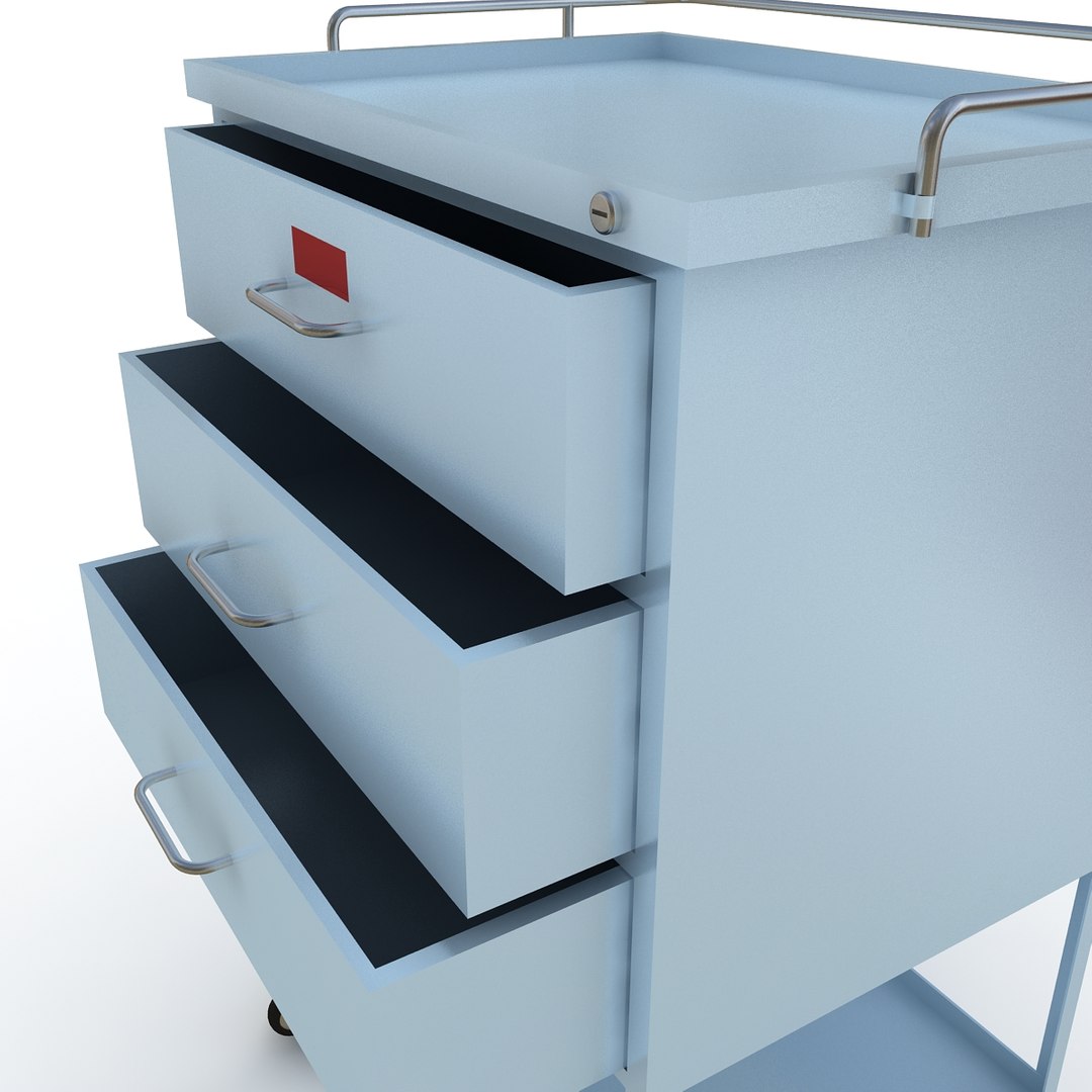 3d max medical supply cart