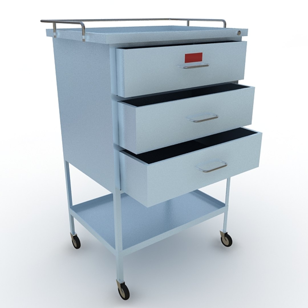 3d max medical supply cart