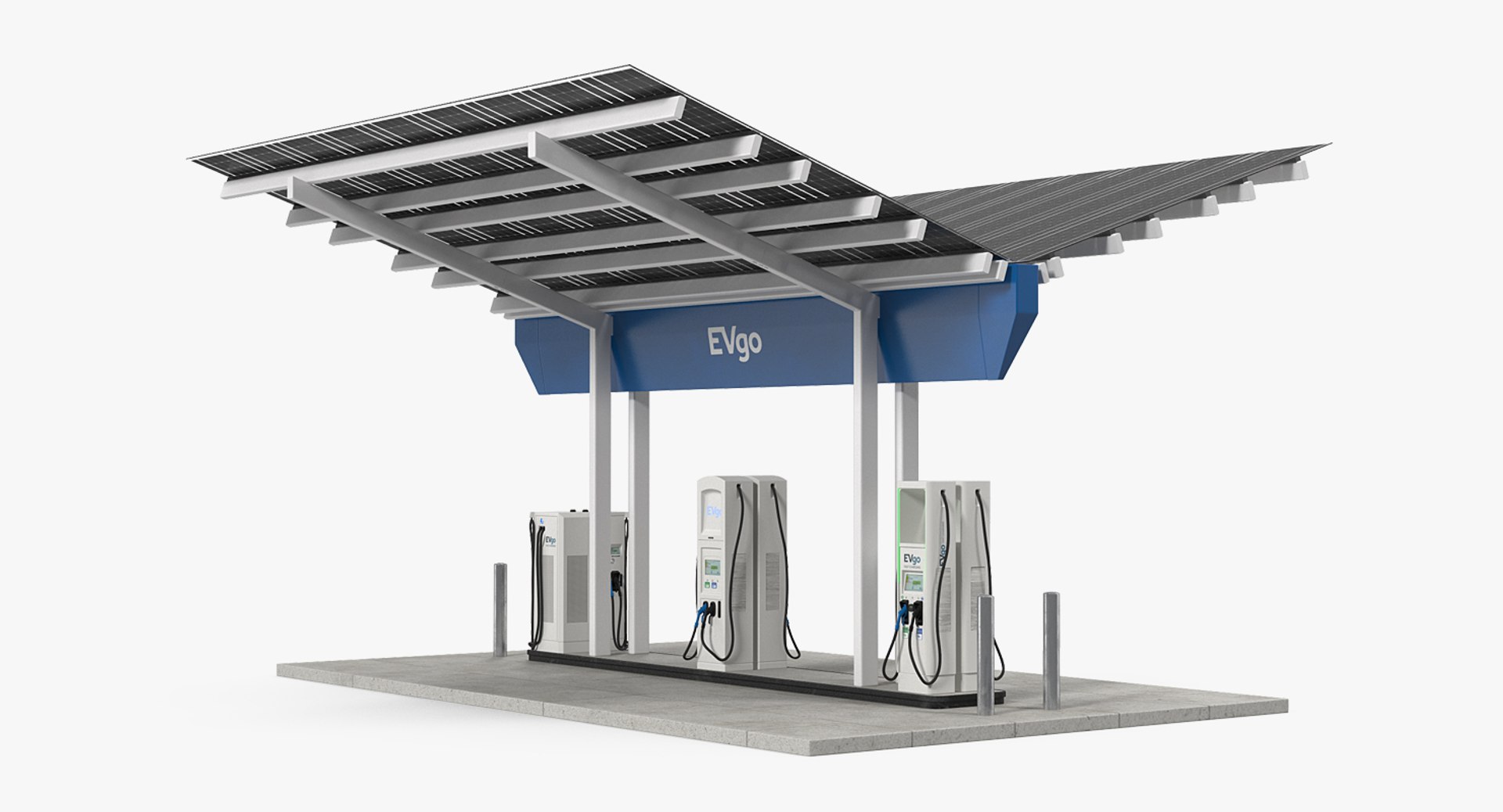 EVgo Fast Charging Station 3D model preview