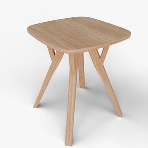 Nordic Style Wooden Side Table 3D model