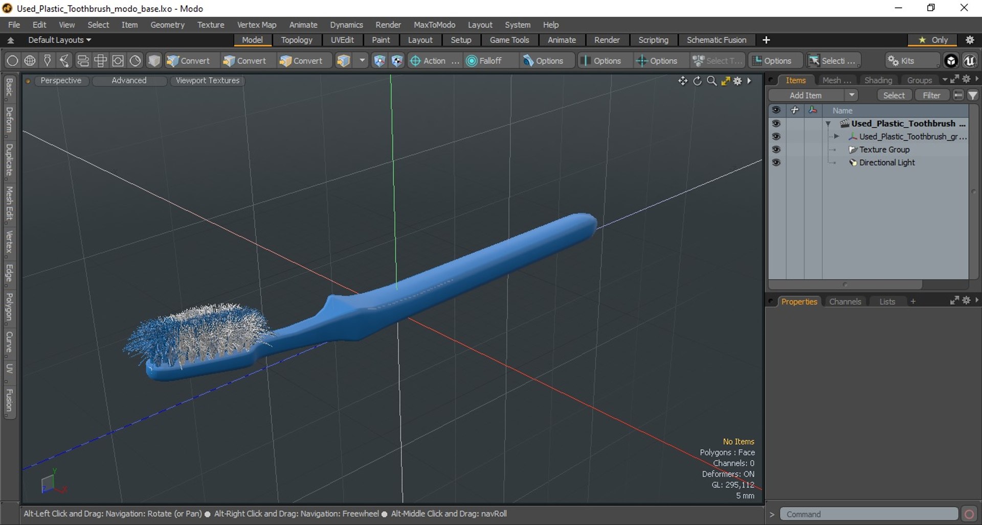 Used Plastic Toothbrush 3D Model - TurboSquid 2343147