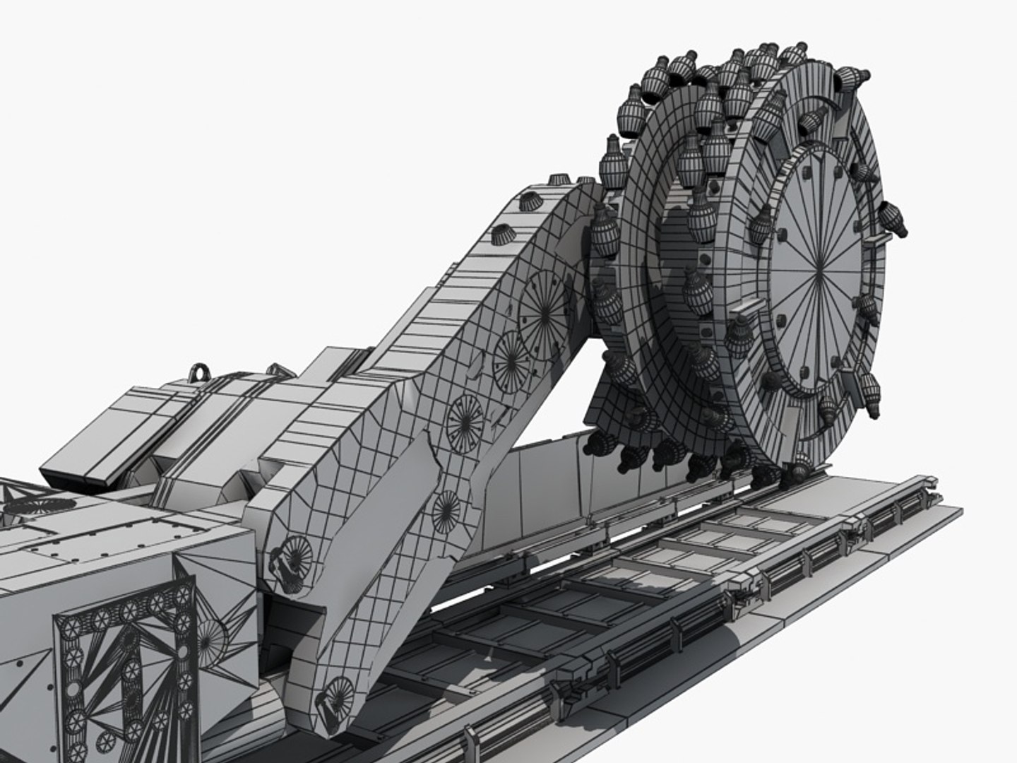 Wall Shearer Harvester Mining 3D Model - TurboSquid 1369834