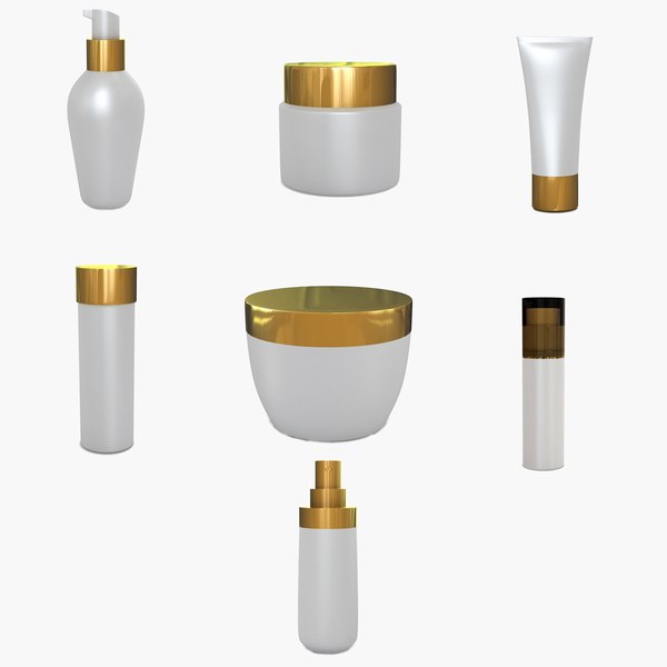 3D Cosmetic Container for Mockup collection model