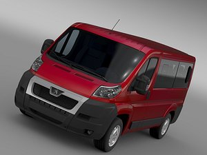 3d model peugeot boxer window van