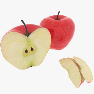 realistic apple 3D model
