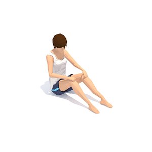 3D animations exercise yoga woman