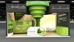 3D stall booth model