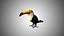 Collection d'oiseaux gréés Low Poly
