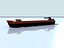 inland cargo boat 3d max