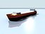 inland cargo boat 3d max