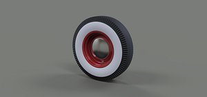 wheel car retro 3D model