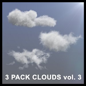3D 3 pack clouds