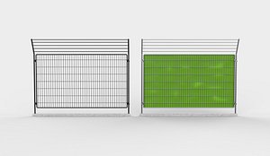 metal fence 03 3D model