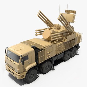 Pantsir S1 SA-22 Desert Camo Rigged