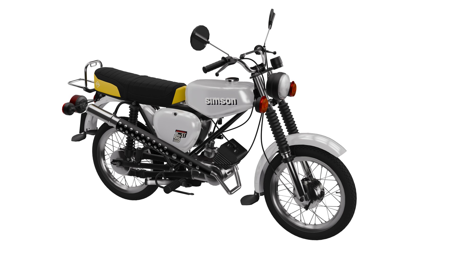 Simson S51 Motor Bike With All Details And More 3D Model TurboSquid 