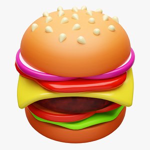Emoji Burger 001 3D model