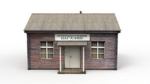 3D Village shop model
