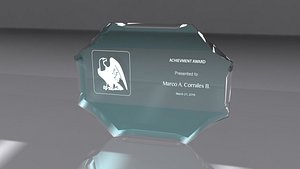 award glass 3d obj