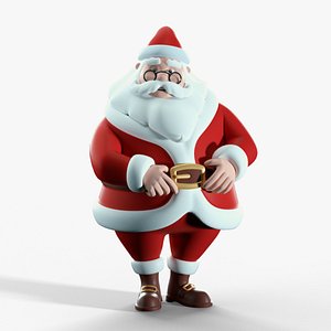 3D Cartoon Santa Claus  model