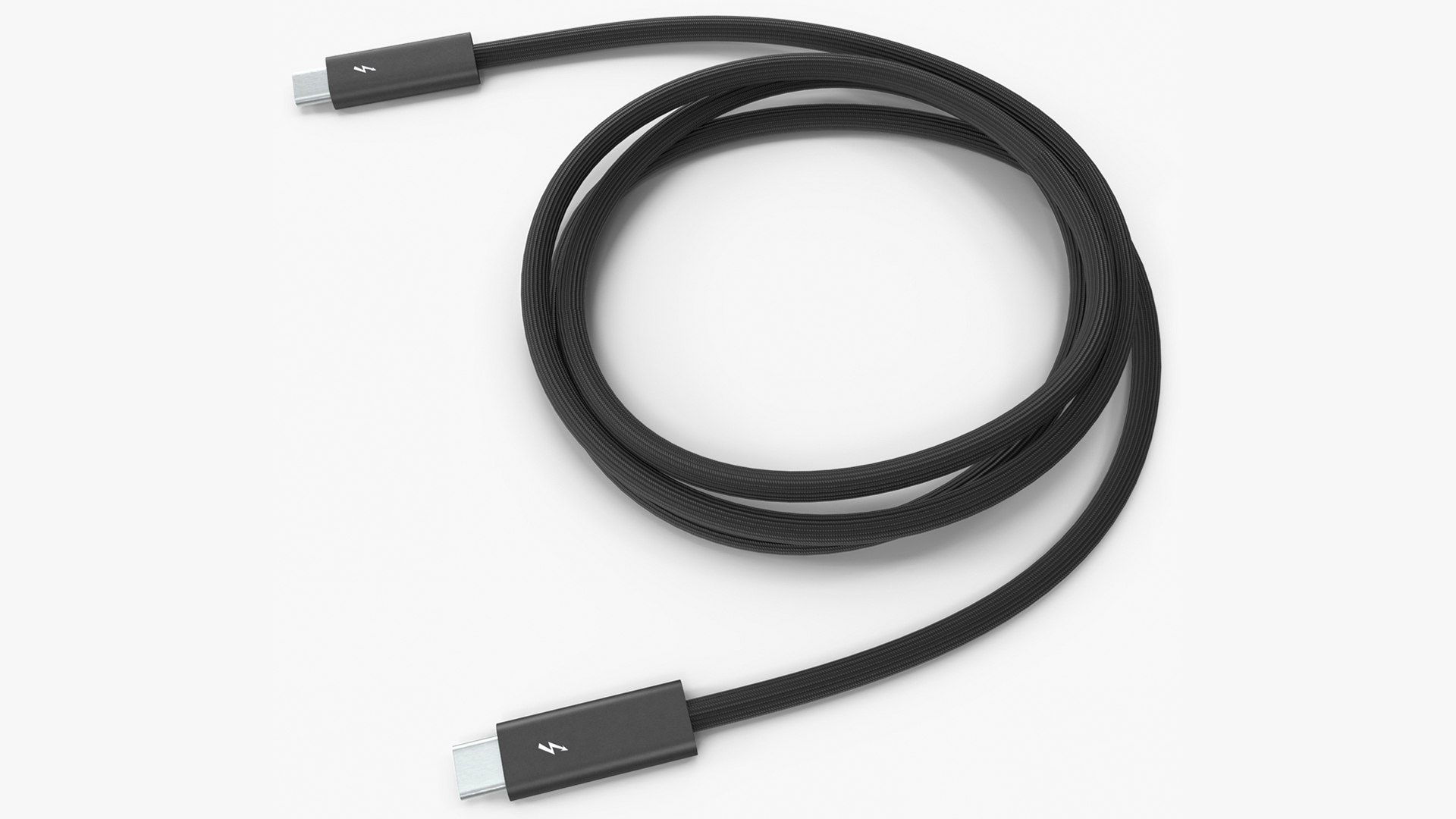 Apple Thunderbolt 4 Pro Cable Black 3D model preview
