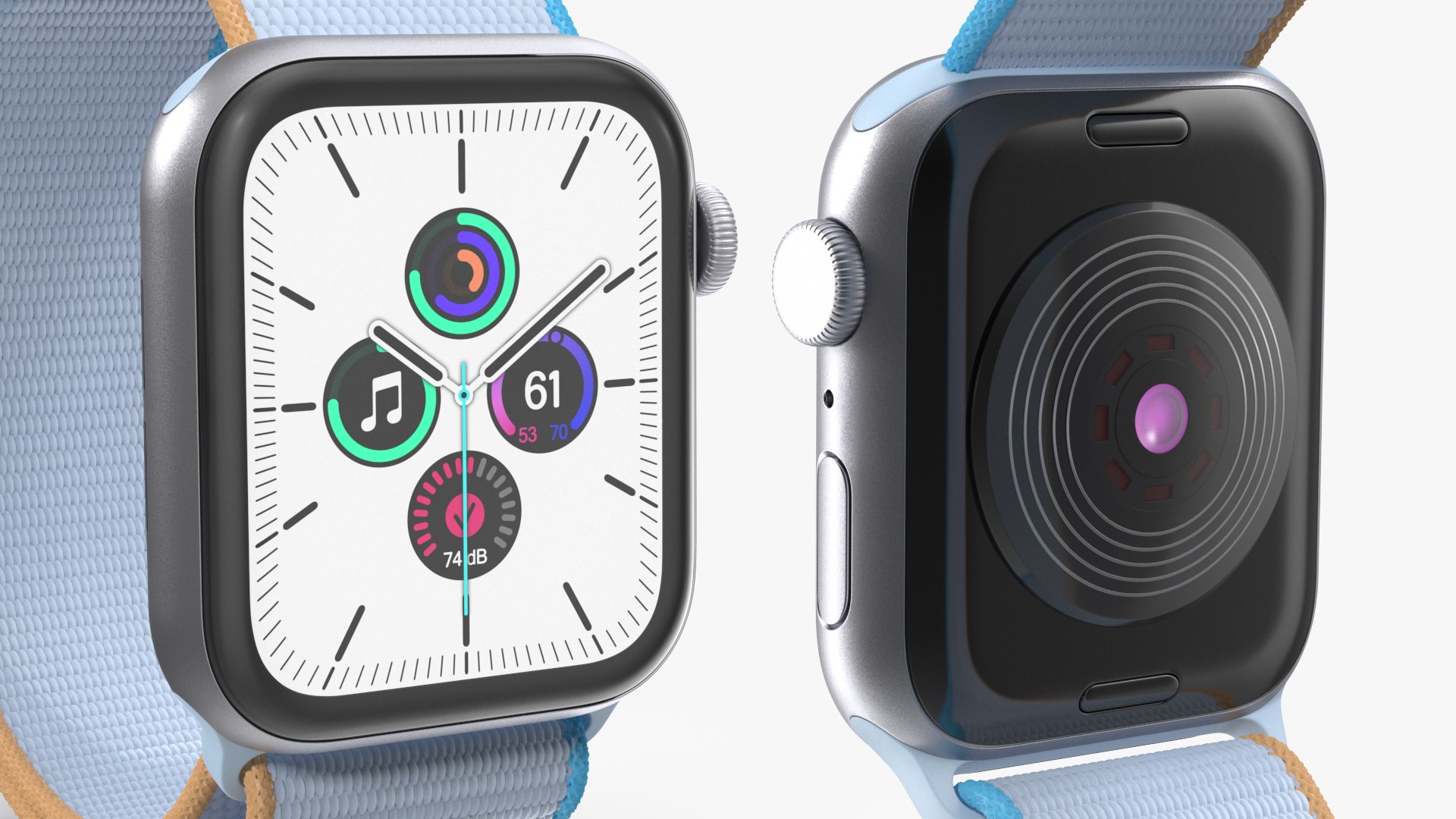 Silver Smartwatch 3D model preview