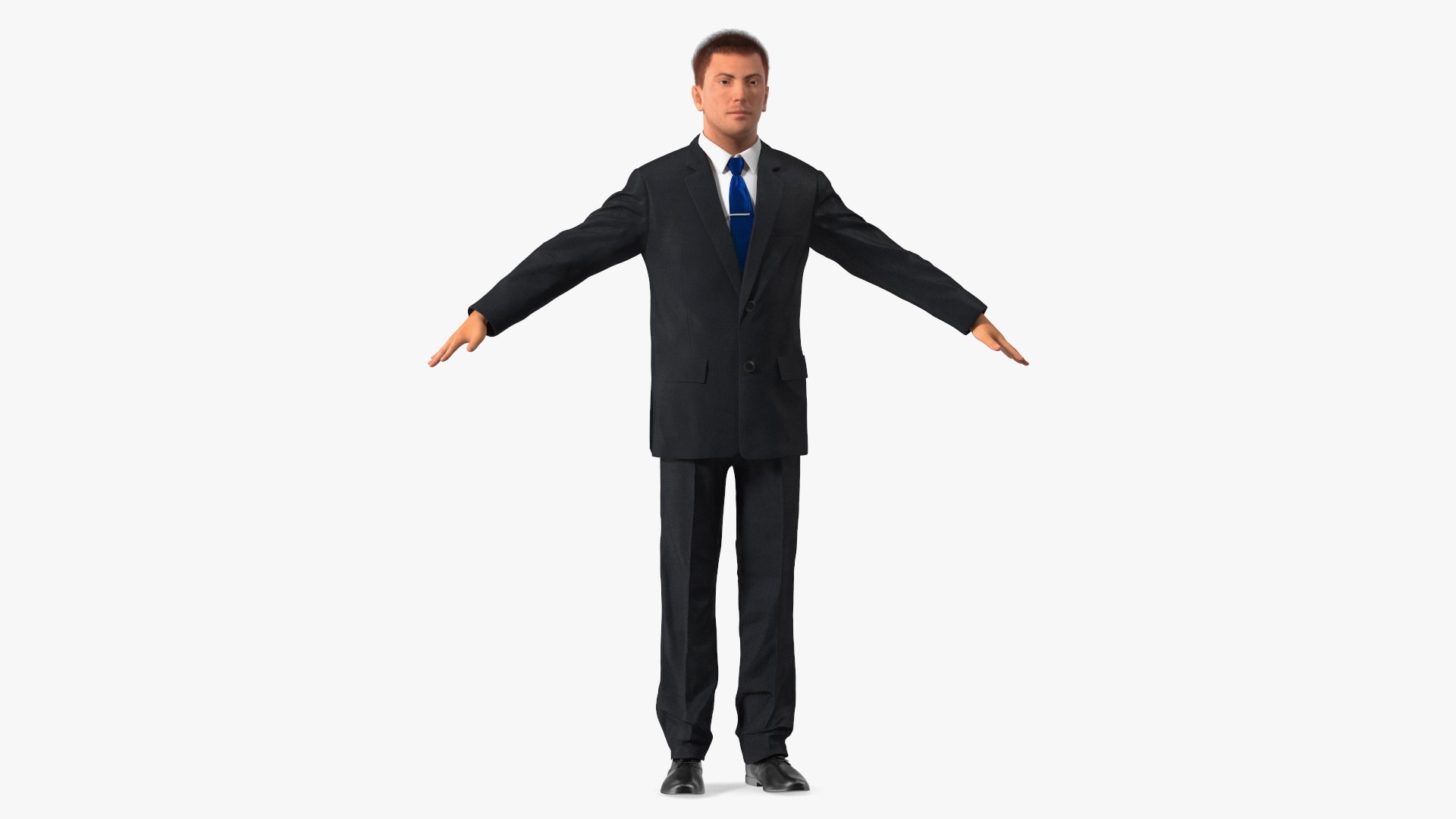 Suit Business Man Fur 3D model preview