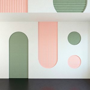 3D Wall Panel Set 210 model