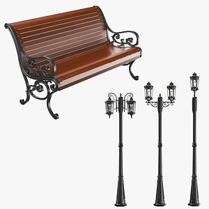 Detailed Street Elements Collection 3D