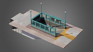 3D Subway entrance