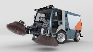 Street Sweeper Rigged and Animated