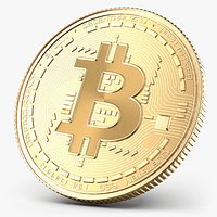Realistic Bitcoin Golden Coin
