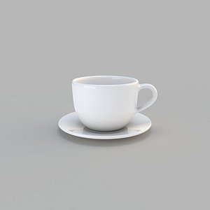 Cappuccino Cup White 3D model