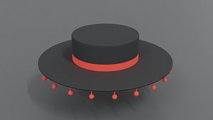 3D spanish hat cartoon