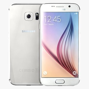 samsung galaxy s6 white 3d model