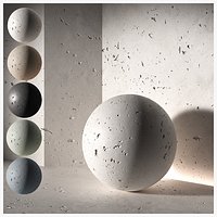 4K Seamless PBR Concrete with dents Textures and material set