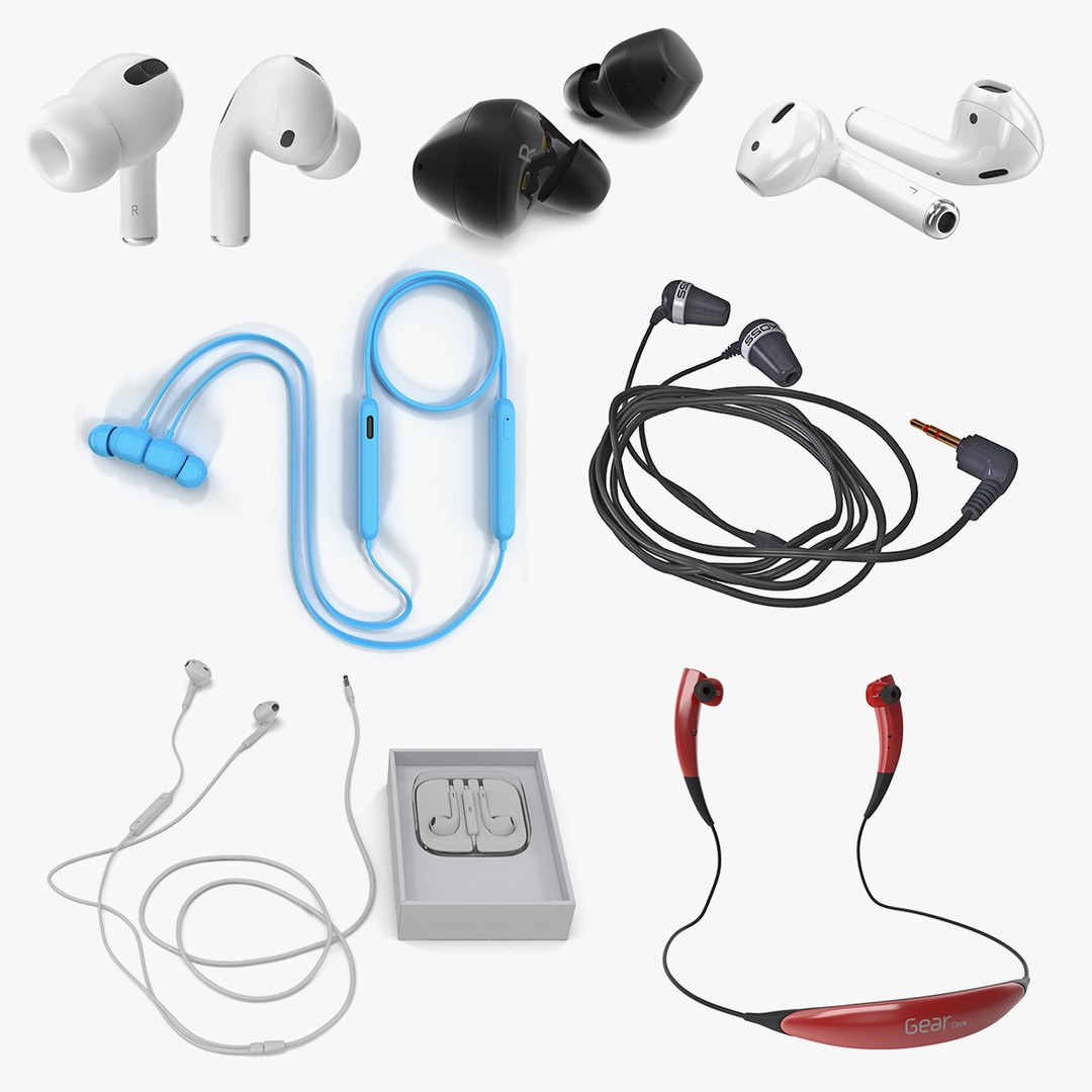 Headphones Collection 4 3D model preview