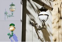 Ornate Vintage Gas Wall Lantern