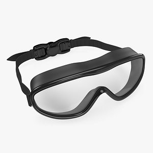 goggles swim black 3D model