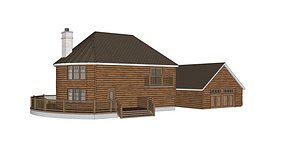 3D Log House-18 model
