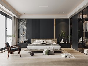 Modern bedroom 3D