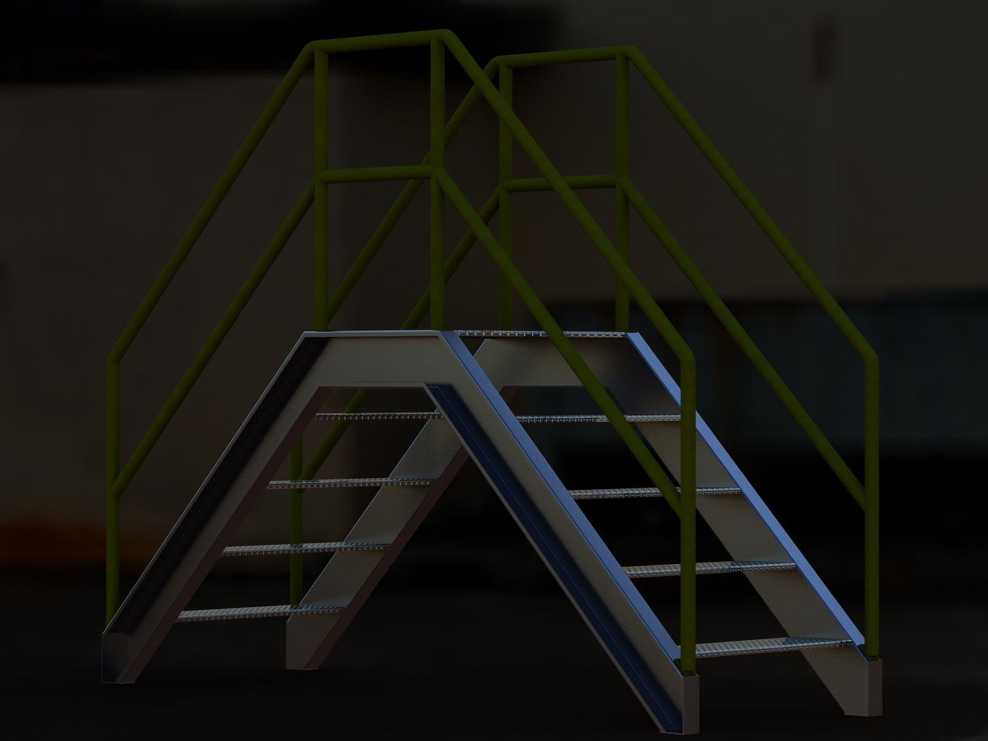 Industrial Steel Crossover Stair 3D - TurboSquid 2176459