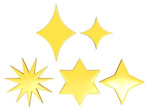5 Cartoon Star PBR
